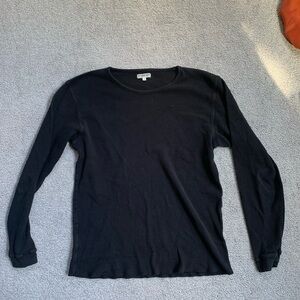 Nickerbocker waffle long sleeve sweater mens med